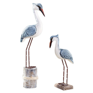 Wood Sea Bird Statue Home Decor Children's Room Model Room Animal Figurines Home Decoration Table Decorations acacuss