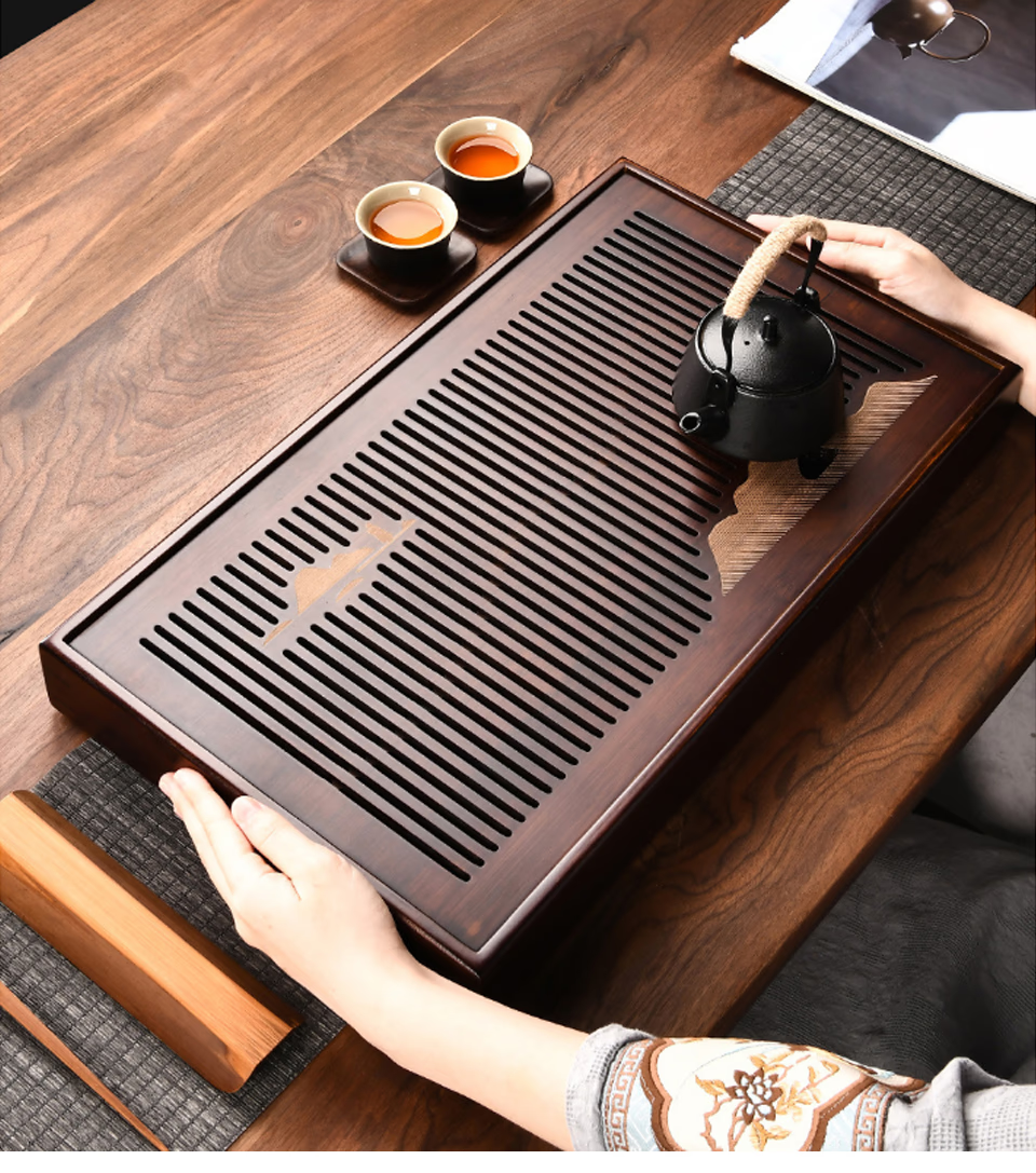 Wood Tea Tray Drainage Water Storage - Tea tray gong fu - acacuss