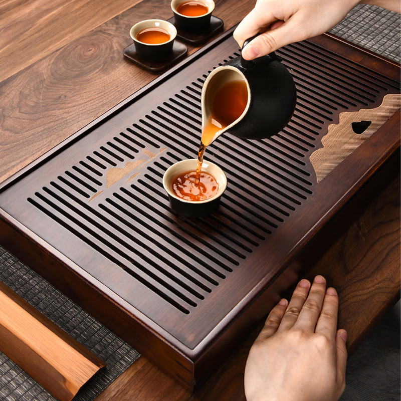 Wood Tea Tray Drainage Water Storage - Tea tray gong fu - acacuss