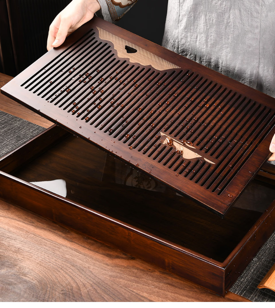 Wood Tea Tray Drainage Water Storage - Tea tray gong fu - acacuss