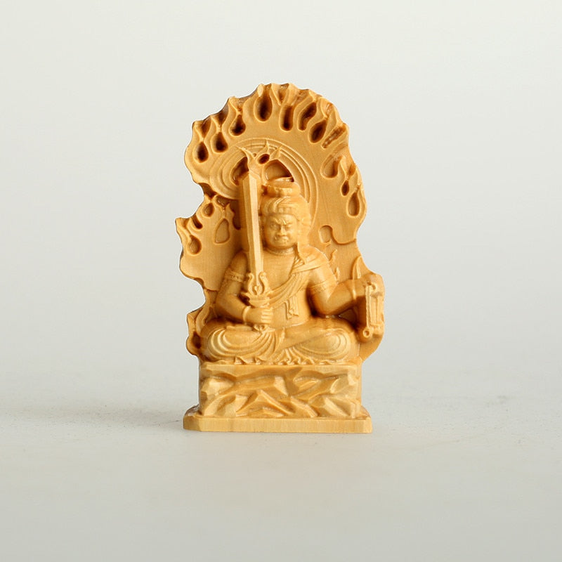 Wooden Buddha Box Pray Box Wood Buddha Statue Wood Carving Guan Yin Home Ornament Eight Buddha Acalanatha Wooden Sculpture Decor acacuss