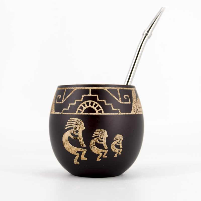 Wooden Yerba Gourd Mate Tea Cup 6OZ Handmade Natural Wood Coffee Water Mate Cup with Spoon Straw Bombilla 180ML acacuss