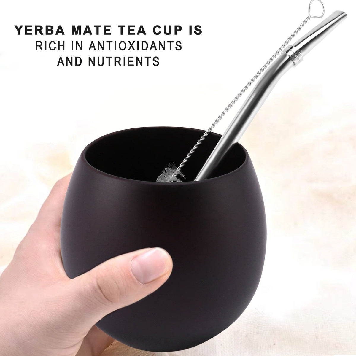 Wooden Yerba Gourd Mate Tea Set Handmade Natural Wood Coffee Water Mate Cup with Spoon Straw Bombilla Brush 200ML acacuss