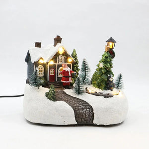 XMAS Home Decor 2023 Luminous Light Cute Kids House Decor Resin Ornaments Swing Beautiful Bedroom Christmas Gifts acacuss