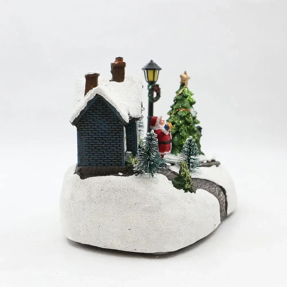 XMAS Home Decor 2023 Luminous Light Cute Kids House Decor Resin Ornaments Swing Beautiful Bedroom Christmas Gifts acacuss