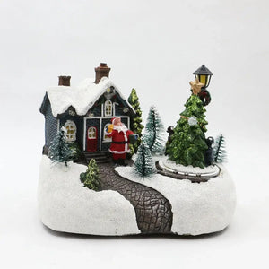 XMAS Home Decor 2023 Luminous Light Cute Kids House Decor Resin Ornaments Swing Beautiful Bedroom Christmas Gifts acacuss