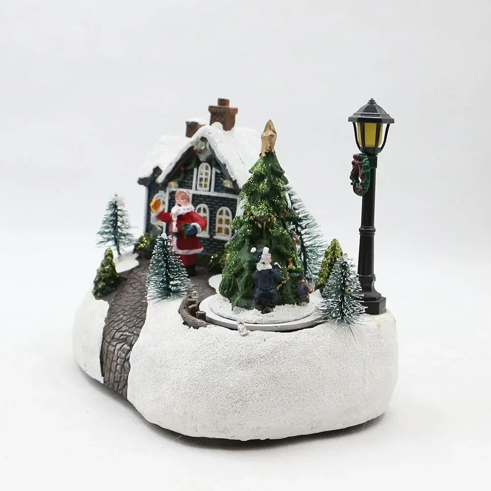 XMAS Home Decor 2023 Luminous Light Cute Kids House Decor Resin Ornaments Swing Beautiful Bedroom Christmas Gifts acacuss