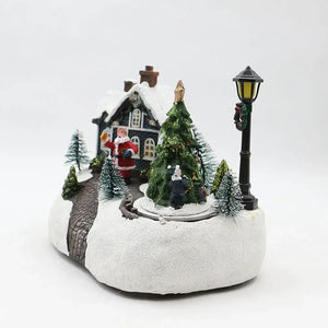 XMAS Home Decor 2023 Luminous Light Cute Kids House Decor Resin Ornaments Swing Beautiful Bedroom Christmas Gifts acacuss