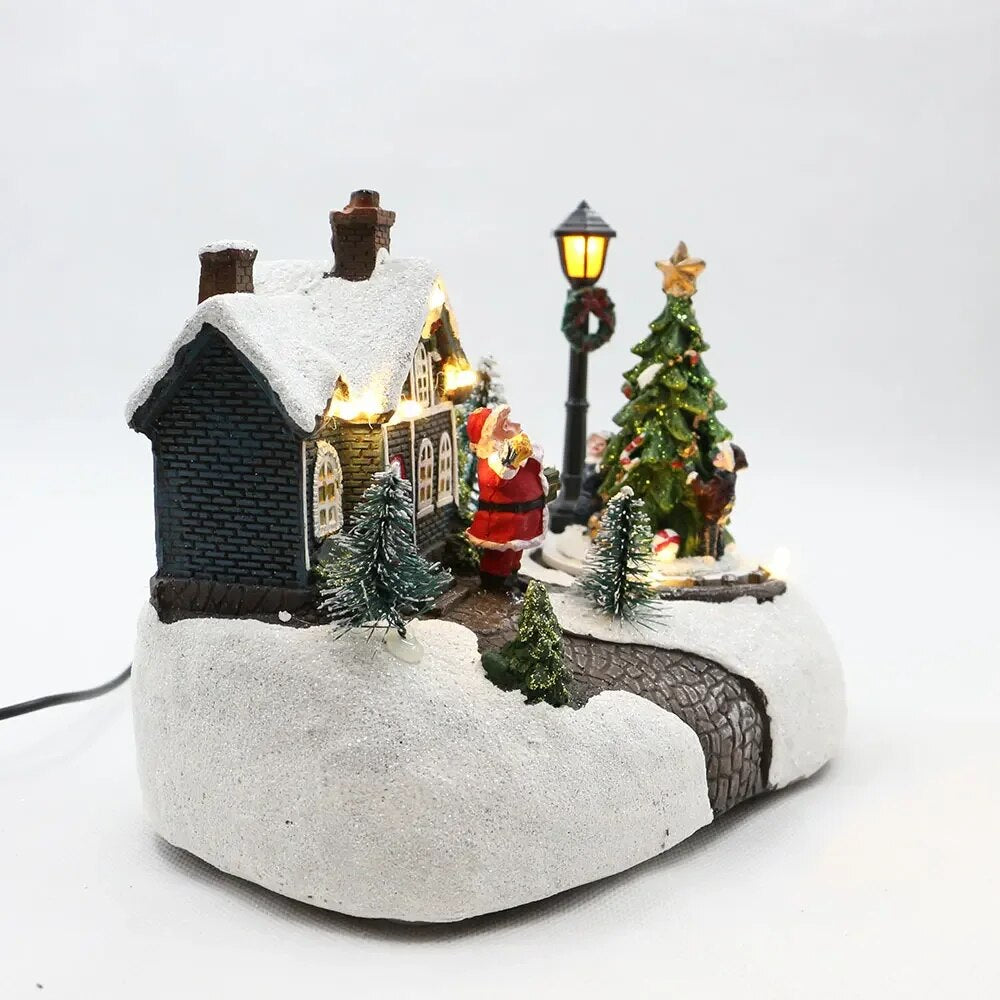 XMAS Home Decor 2023 Luminous Light Cute Kids House Decor Resin Ornaments Swing Beautiful Bedroom Christmas Gifts acacuss