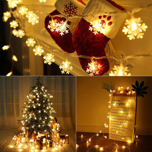 Xmas Snowflake LED Light Christmas Decoration 2023 Home Hanging Garland Christmas Tree Decor Navidad Natal Xmas Gift New Year acacuss