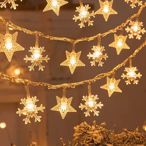 Xmas Snowflake LED Light Christmas Decoration 2023 Home Hanging Garland Christmas Tree Decor Navidad Natal Xmas Gift New Year acacuss