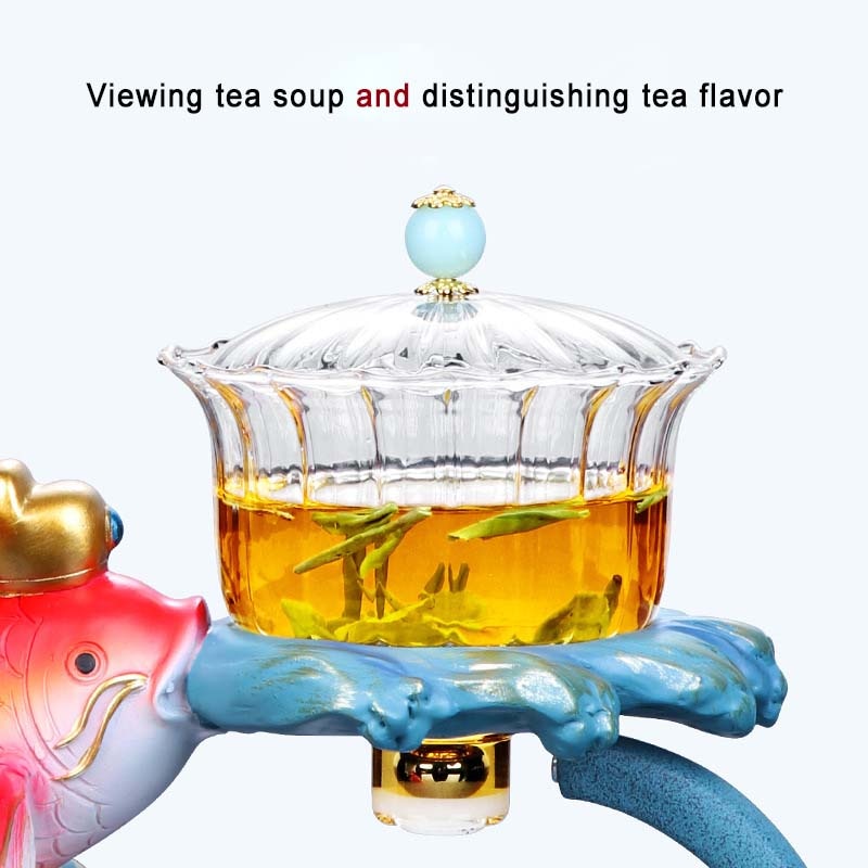 Frog Teapot Set with magnet Unique Glass Teapot Chinese Style