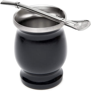 Yerba Mate Gourd Set Double-Wall Stainless Steel Mate Tea Cup and Bombilla Set Includes Yerba Mate Gourd (Cup) With One Bombilla acacuss