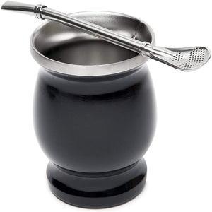 Yerba Mate Gourd Set Double-Wall Stainless Steel Mate Tea Cup and Bombilla Set Includes Yerba Mate Gourd (Cup) With One Bombilla acacuss