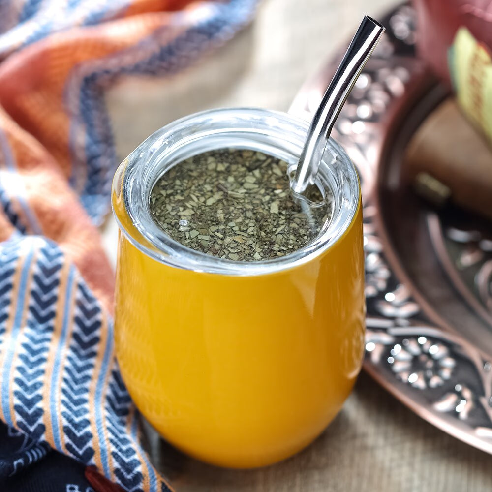 Yerba Mate Tea Cup 304 Stainless Steel Cup With Lid Heat Resistant Portable Tea Mug With Straw And Brush Water Thermos Bottle acacuss