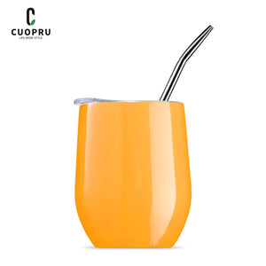 Yerba Mate Tea Cup 304 Stainless Steel Cup With Lid Heat Resistant Portable Tea Mug With Straw And Brush Water Thermos Bottle acacuss