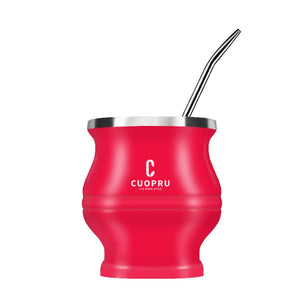 Yerba Mate Tea Cup Double-walled Mate Cup with Straw Stainless Steel Yerba Mate Set with Bombilla Yerba Mate acacuss