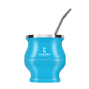 Yerba Mate Tea Cup Double-walled Mate Cup with Straw Stainless Steel Yerba Mate Set with Bombilla Yerba Mate acacuss