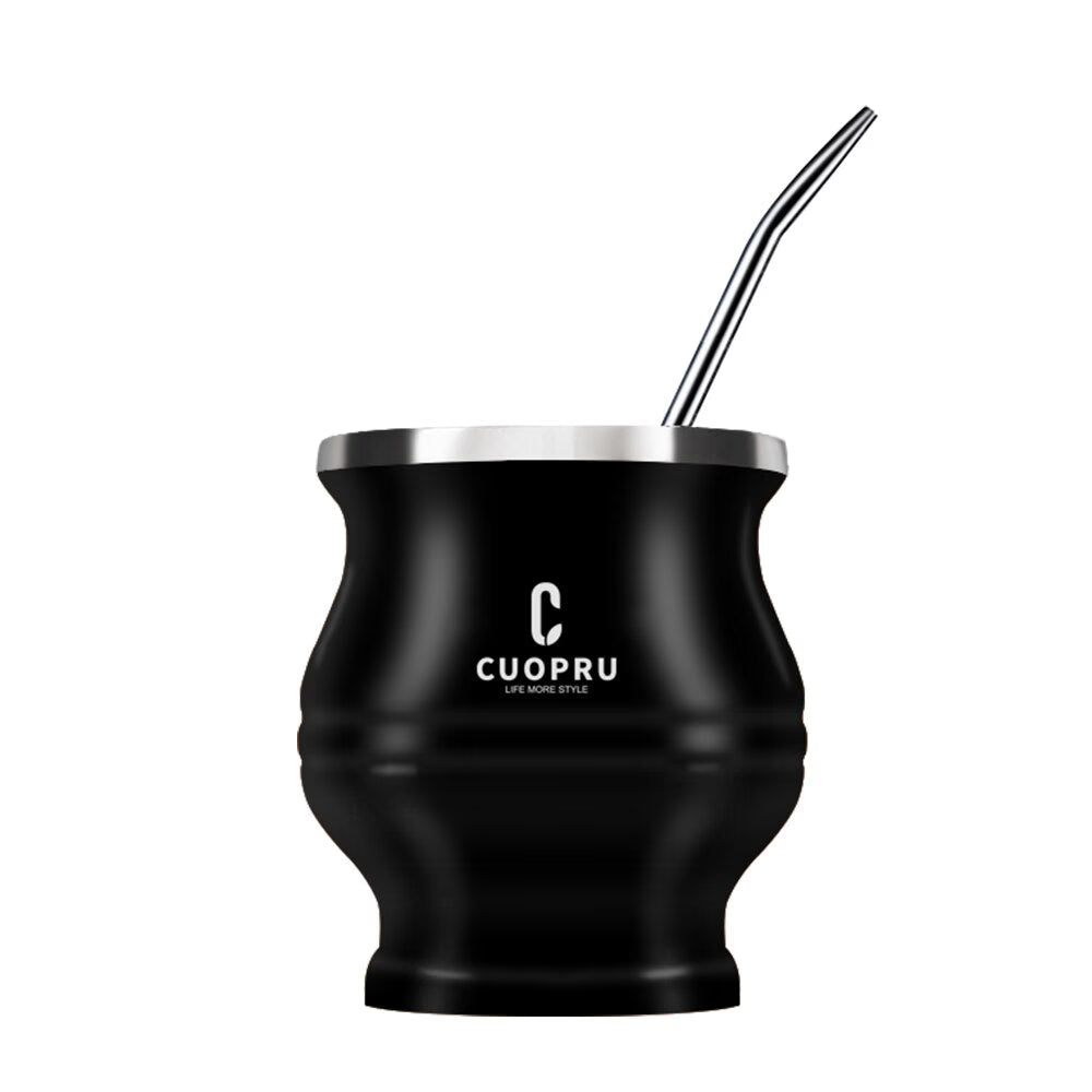 Yerba Mate Tea Cup Double-walled Mate Cup with Straw Stainless Steel Yerba Mate Set with Bombilla Yerba Mate acacuss