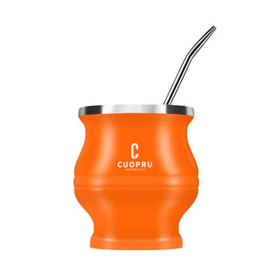 Yerba Mate Tea Cup Double-walled Mate Cup with Straw Stainless Steel Yerba Mate Set with Bombilla Yerba Mate acacuss
