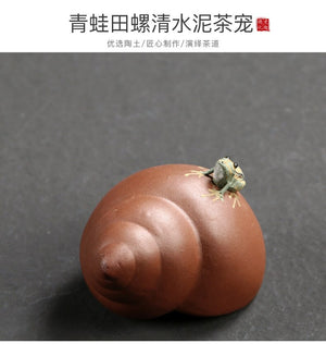 Yixing Handmade Purple Sand Tea PetCreative Frog Water Spray Kung Fu Tea SetTea Tray Ornaments Home Tea Table TeaPlay acacuss