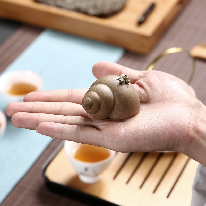 Yixing Handmade Purple Sand Tea PetCreative Frog Water Spray Kung Fu Tea SetTea Tray Ornaments Home Tea Table TeaPlay acacuss
