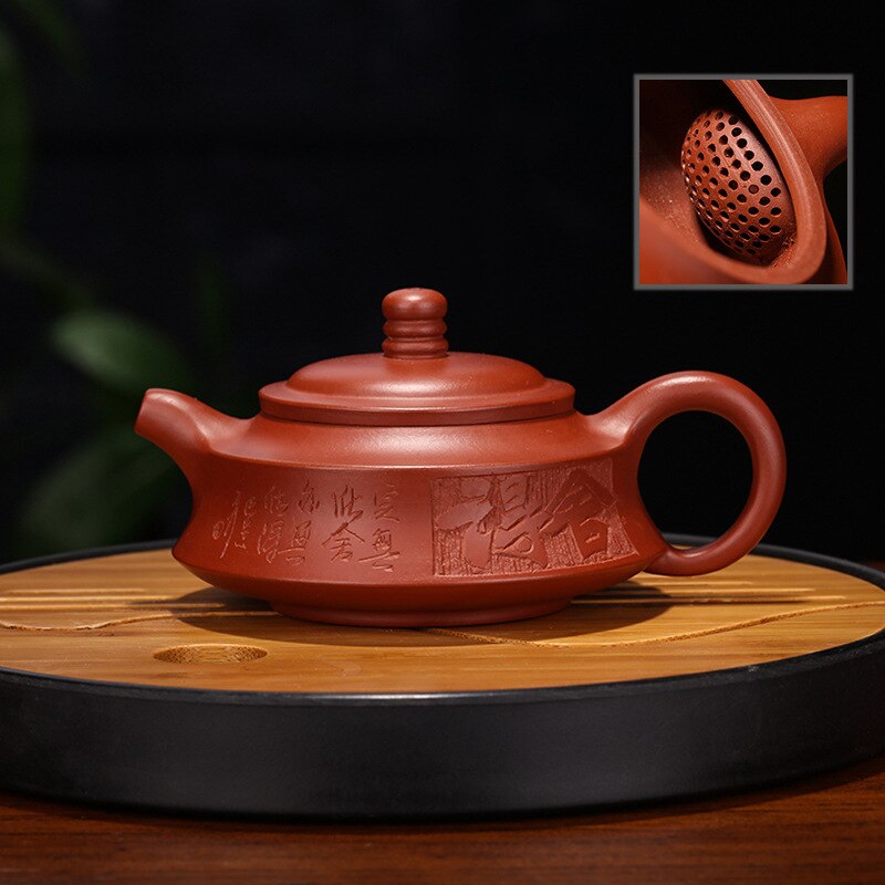 Yixing,Purple Clay Teapot,Hand-willing Dahongpao,Stone Scoop Kung,Fu Teapot Tea,Drinkwear,Suit for Dark Tea,Teaware, acacuss