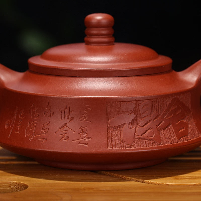 Yixing,Purple Clay Teapot,Hand-willing Dahongpao,Stone Scoop Kung,Fu Teapot Tea,Drinkwear,Suit for Dark Tea,Teaware, acacuss