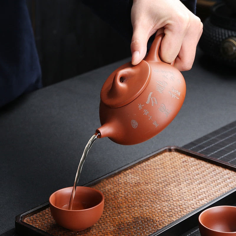 Yixing Raw Ore Purple Sand Shipiao Pot Traditional Pattern Purple Clay Teapot Handmade Kettle Tea Pot Kung Fu Teaware 185ml acacuss