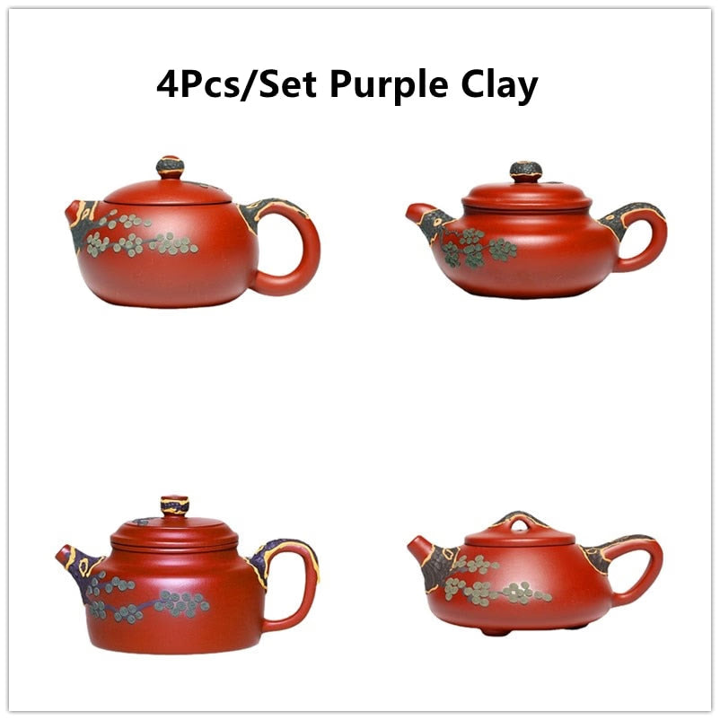 Yixing Tea Pot Teapot Tea Pot Filter Handmade Purple Clay Teaware Customized Gifts Drinkware Set acacuss