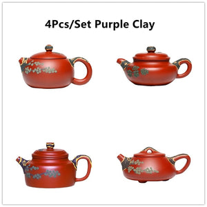 Yixing Tea Pot Teapot Tea Pot Filter Handmade Purple Clay Teaware Customized Gifts Drinkware Set acacuss