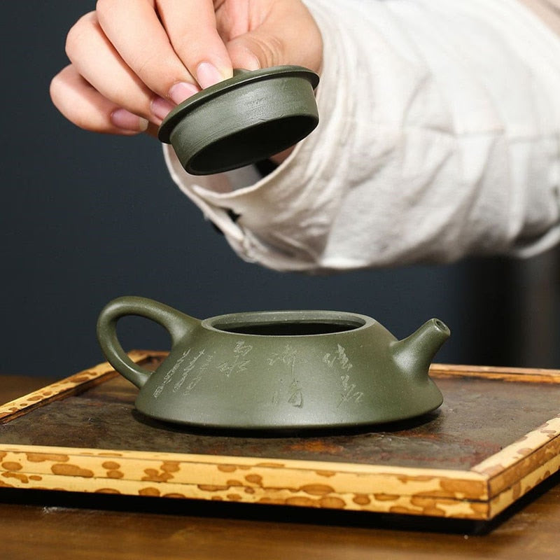 Yixing Tea pot purple clay filter Stone scoop teapot beauty kettle Raw ore Handmade Boutique Tea set Customized authentic 120ml acacuss