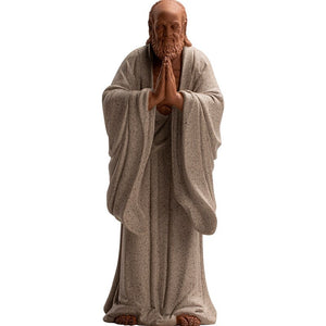 Yoga Buddha Zen Bodhisattva Ceramic Figure Home Living Room Clubhouse Soft Decoration Crafts Fish Tank Landscape Design acacuss