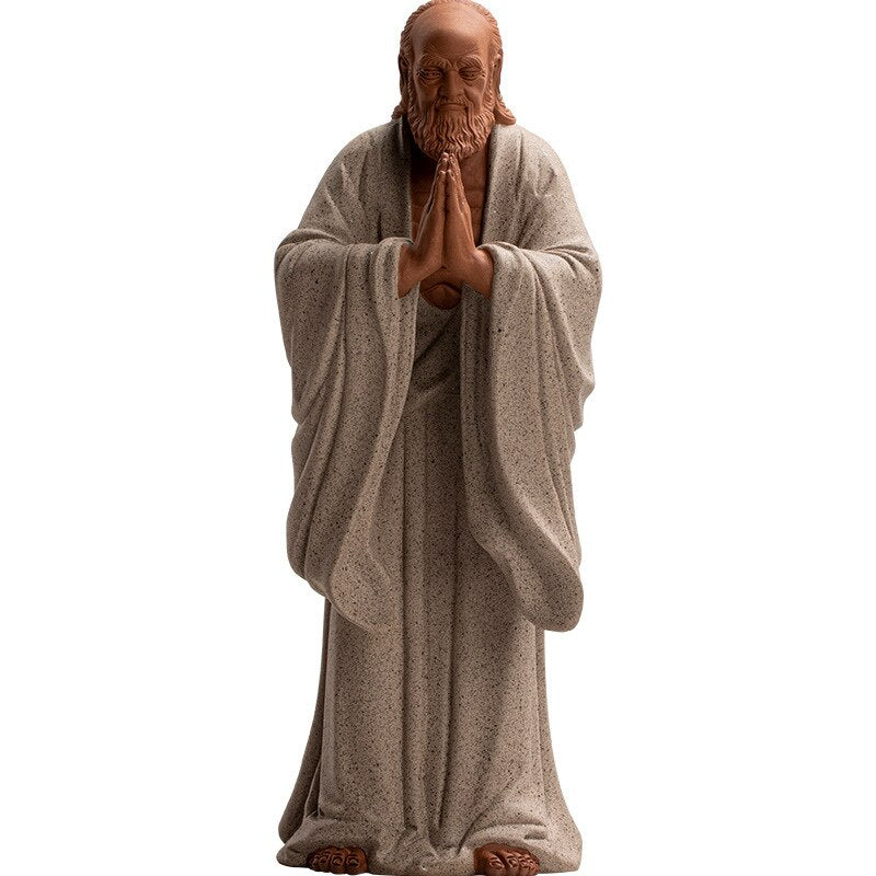 Yoga Buddha Zen Bodhisattva Ceramic Figure Home Living Room Clubhouse Soft Decoration Crafts Fish Tank Landscape Design acacuss