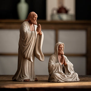 Yoga Buddha Zen Bodhisattva Ceramic Figure Home Living Room Clubhouse Soft Decoration Crafts Fish Tank Landscape Design acacuss