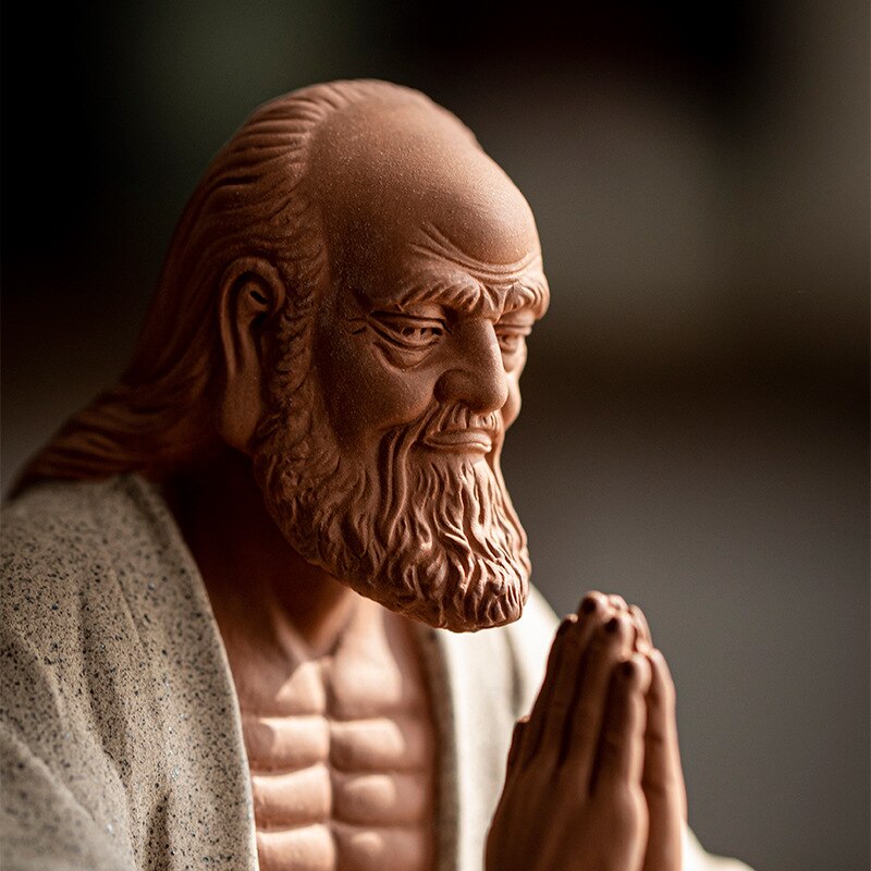 Yoga Buddha Zen Bodhisattva Ceramic Figure Home Living Room Clubhouse Soft Decoration Crafts Fish Tank Landscape Design acacuss