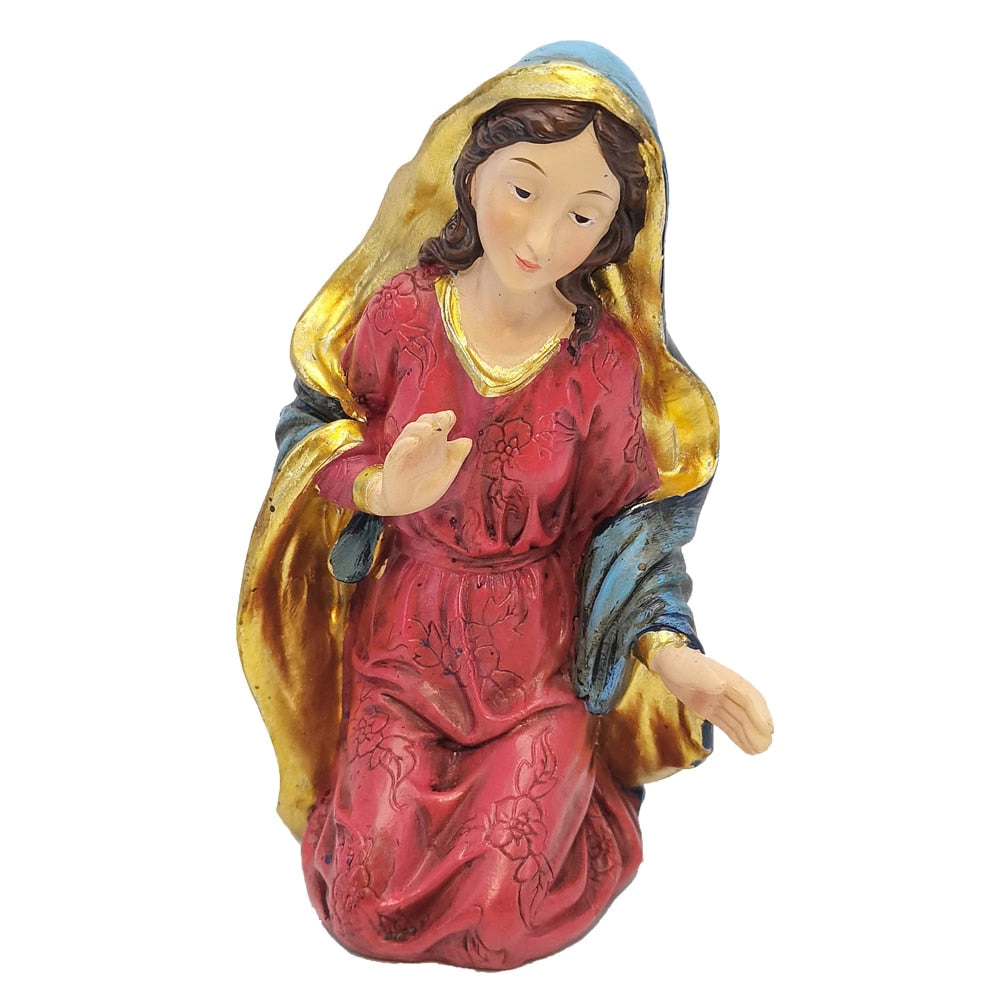 Zayton Statue Nativity Scene Set Baby Jesus Manger Christmas Crib Figurines Miniatures Ornament Church Xmas Gift Home Decoration acacuss