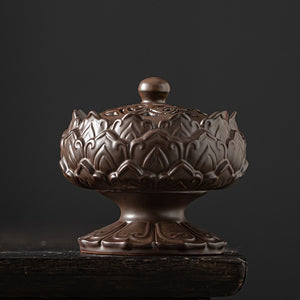 Zen Ceramic Lotus Incense Burner Home Decoration Incense Cone Incense Tray Container Chinese-style Tea Room Decoration acacuss