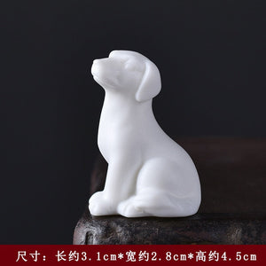Zen Little Monk Buddhist Shami Meditation Sculpture Ceramic Figurines Tearoom Fengshui Chinese Statues for Decoration Gift acacuss