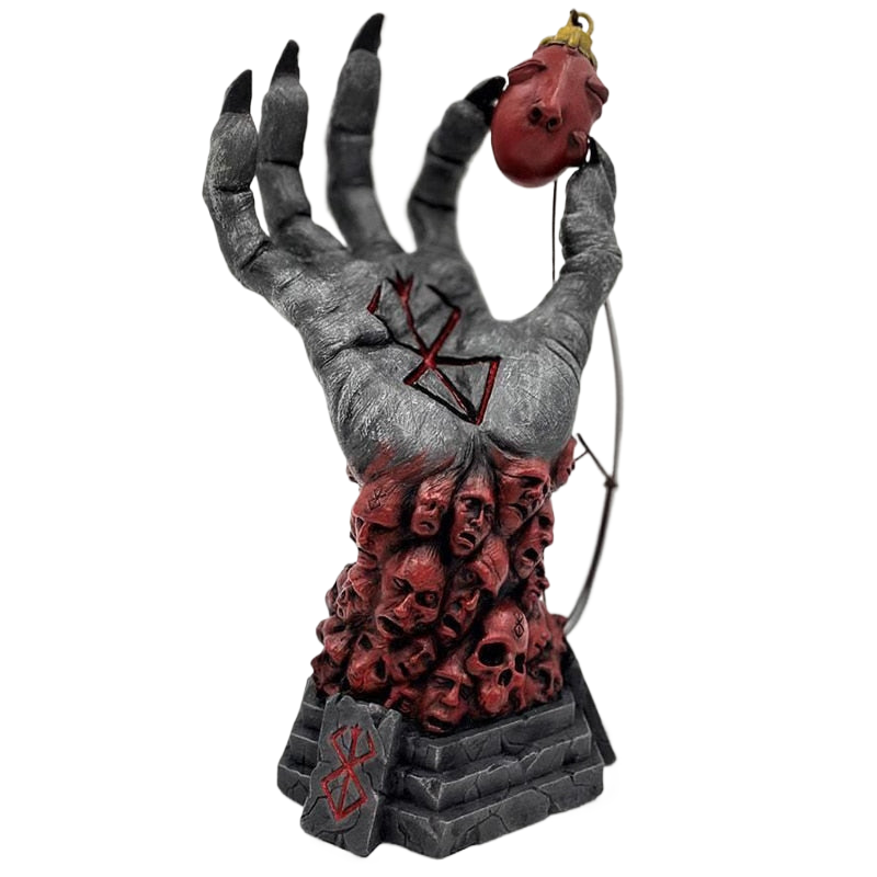 Berserk Hand of God Ornaments Skull hand Sculpture Fun Resin Statue Desktop Bookshelf Decoration Halloween Crafts Gifts acacuss