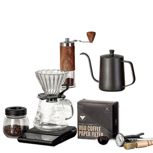 Coffee Set Six-Piece Set Hand Brewed Coffee Basic Stylish V60 Coffee Cup Mug Grinder Filter Paper Accessories Cafe Coffeeware acacuss