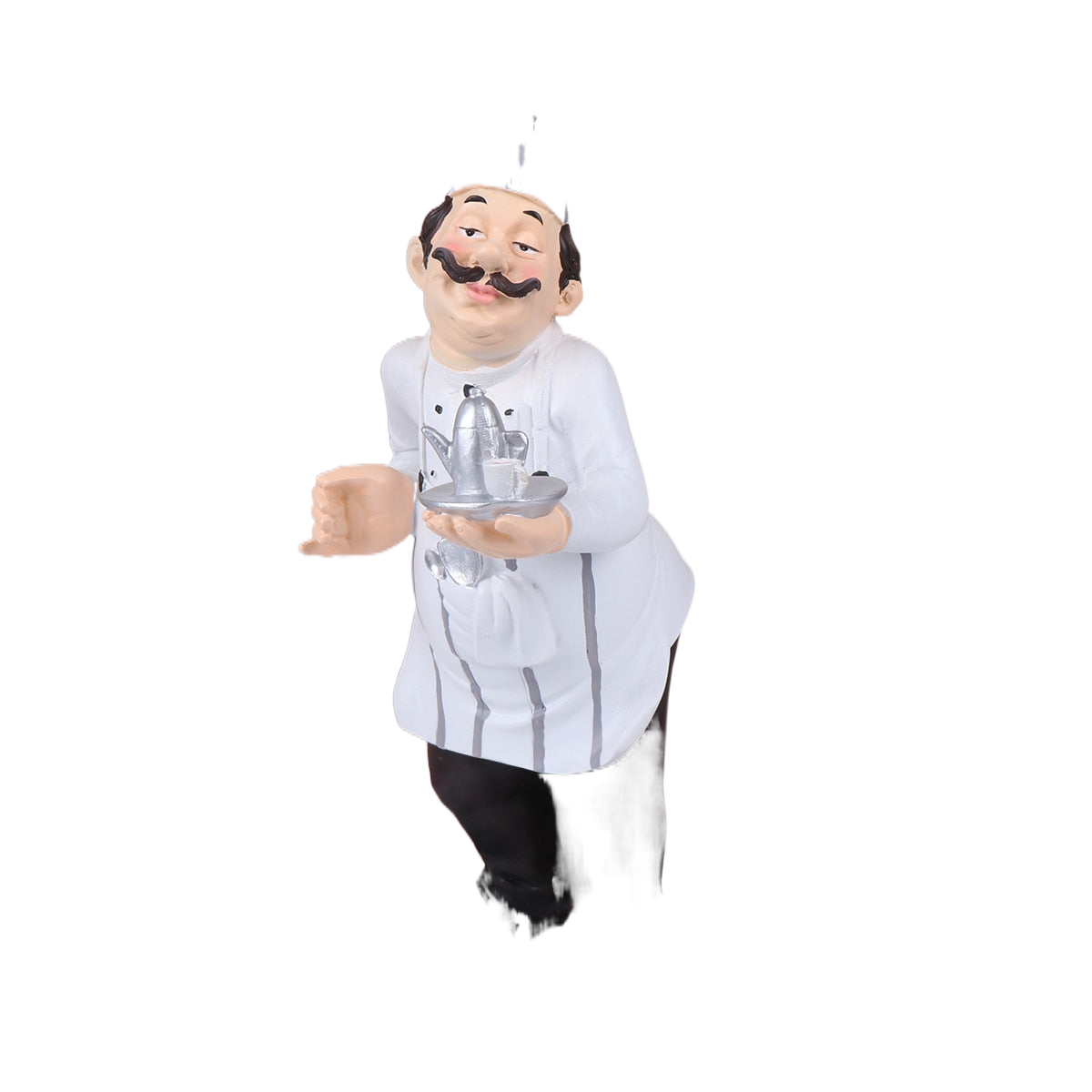 Chef Statue Kitchen Figurine Ornament Italian Resin Figurines Cook Sculpture Fat French Figure Decor Decoration Model Table acacuss