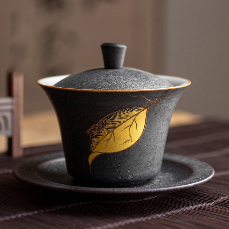ceramic gaiwan tea cup handmade tureen chinese kung fu tea set drinkware acacuss