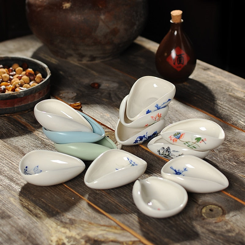 coffee and tea tools ceramic tea scoops ceramic accessories chinese kung fu tea set acacuss