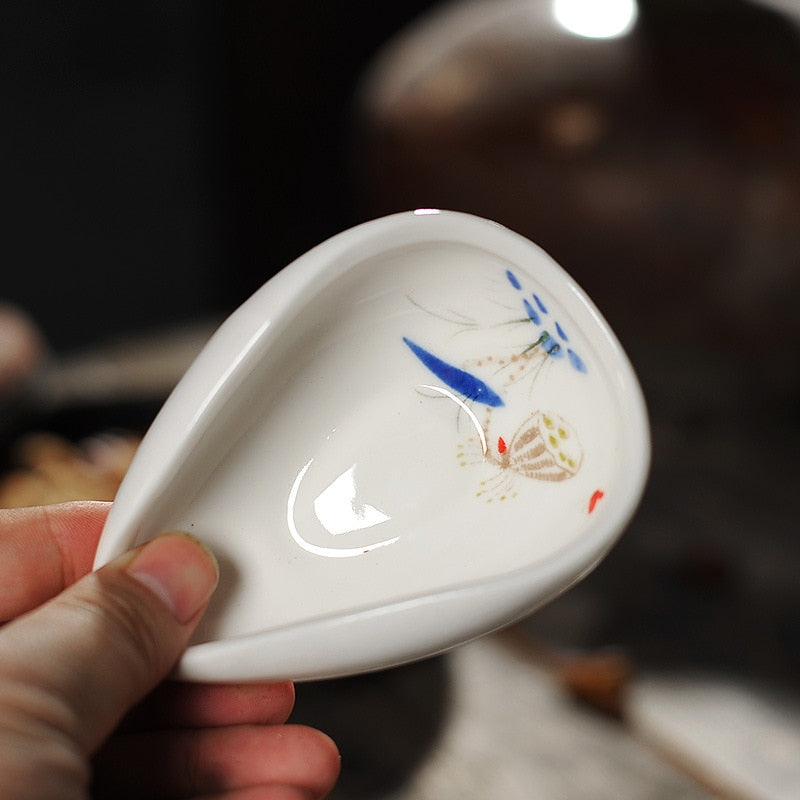 coffee and tea tools ceramic tea scoops ceramic accessories chinese kung fu tea set acacuss