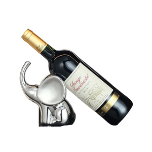 Elephant Statue withWine Rack Table Ornaments Animal Sculpture Wind Holder Home Decor Cute Elephant Figurine Resin Crafts Art acacuss