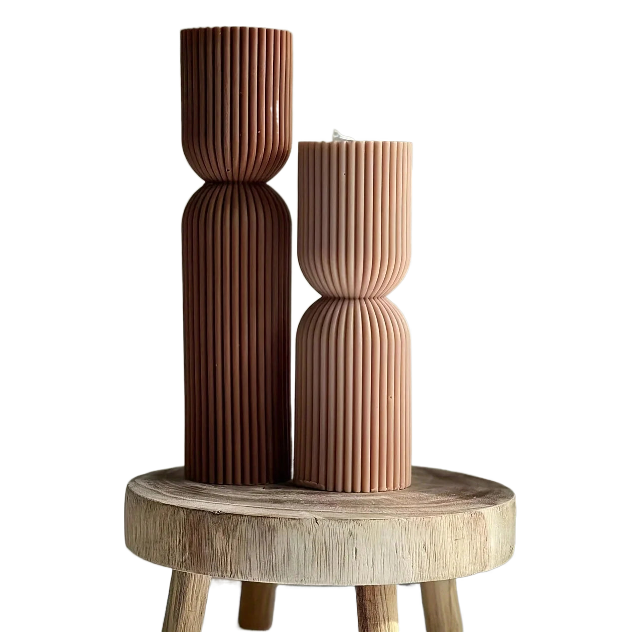 Cylindrical Tall Pillar Candle Molds Ribbed Aesthetic Twist Silicone Mould Geometric Abstract Decora Mold Gifts Craft Home Decor acacuss