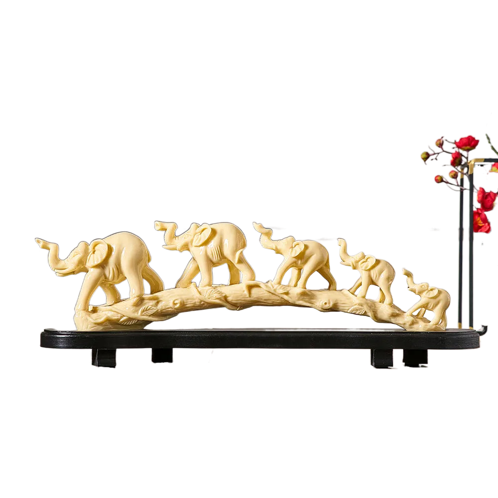 Chinese Style Ornaments Extravagance Elephant Statue Sculpture Home Room Decor Desk Decoration Office Accessories Fengshui Decor acacuss