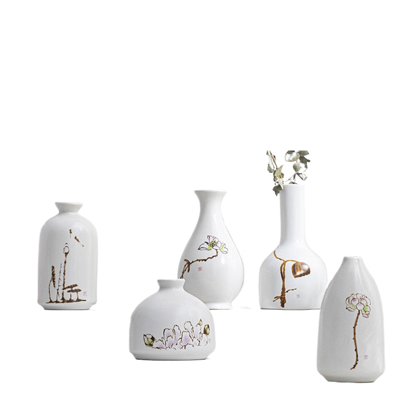 Ceramic Fragrance Bottle Creative Home Mini Ceramic Vase Decoration Hydroponic Flowers acacuss