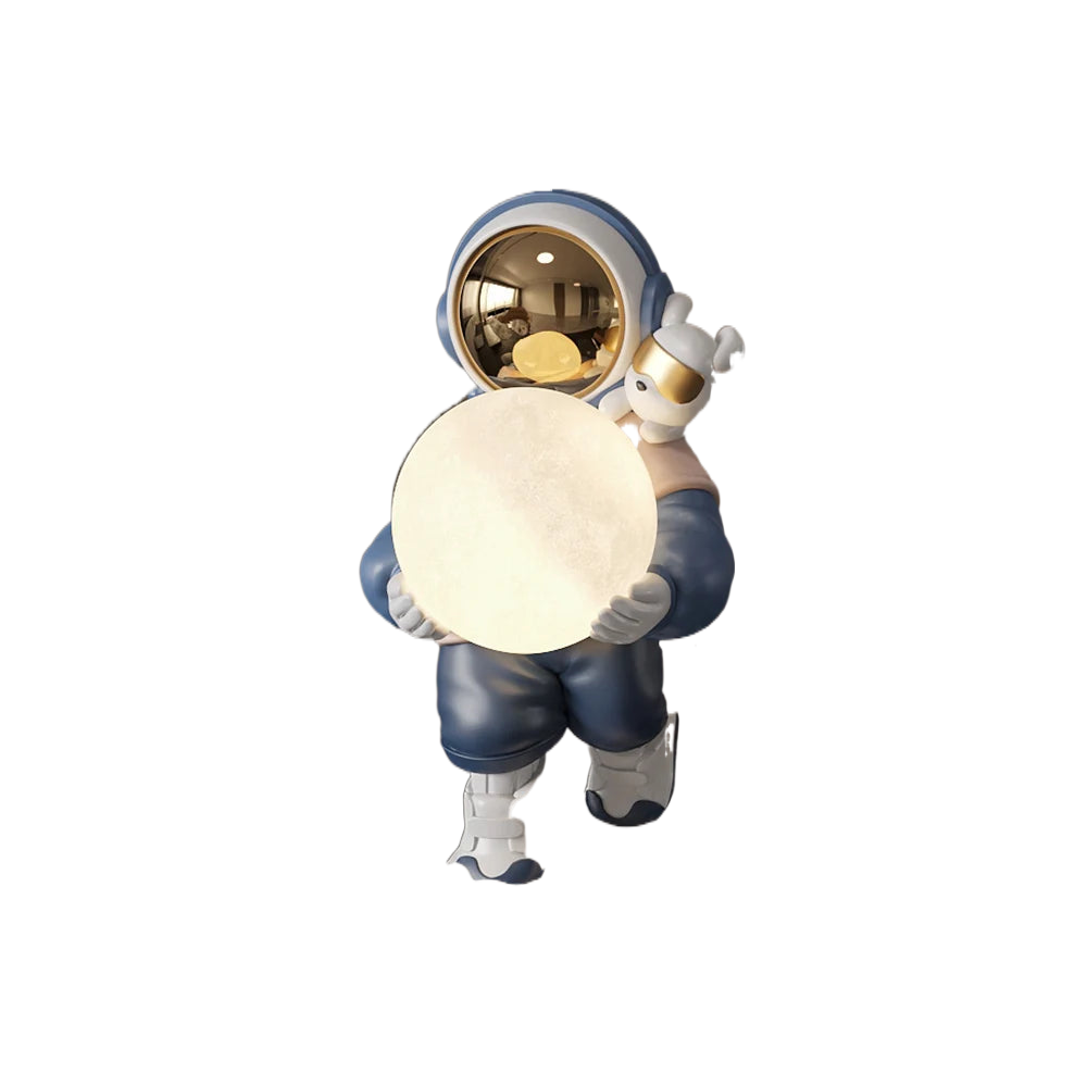Astronaut Holding The Moon Night Light Ornament Sculpture Home Decoration Desktop Statuette Accessories Figurines for Interior acacuss